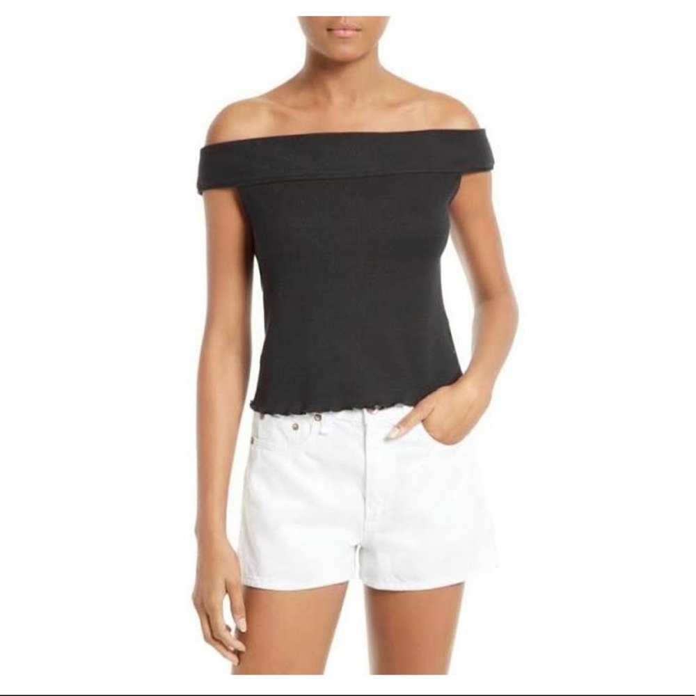 RAG & BONE Thermal off the shoulder top